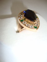 Anillo con Topazio Azul Oro 18k